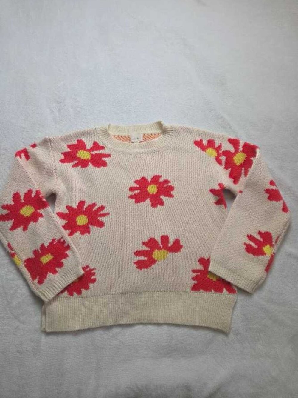 XS En Elly x Anthropologie flower power pullover sweater